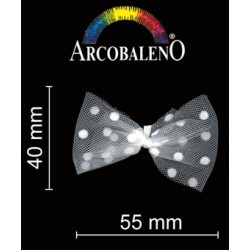 FIOCCO TULLE POIS. BIANCO...